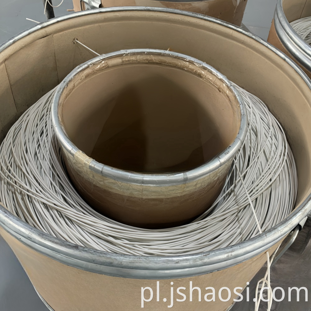 Silicone-braided wire white